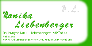 monika liebenberger business card